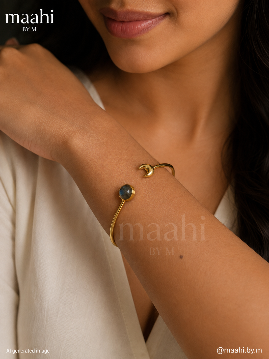 Labrodorite Moon Cuff