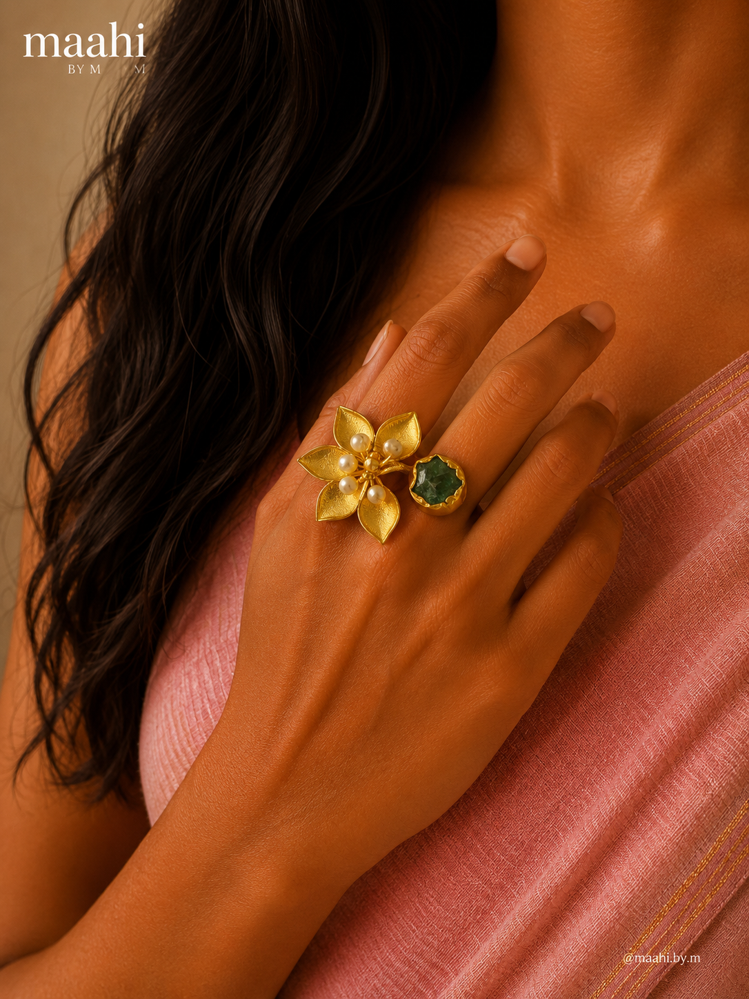 Queen Bee Green Aventurine Ring