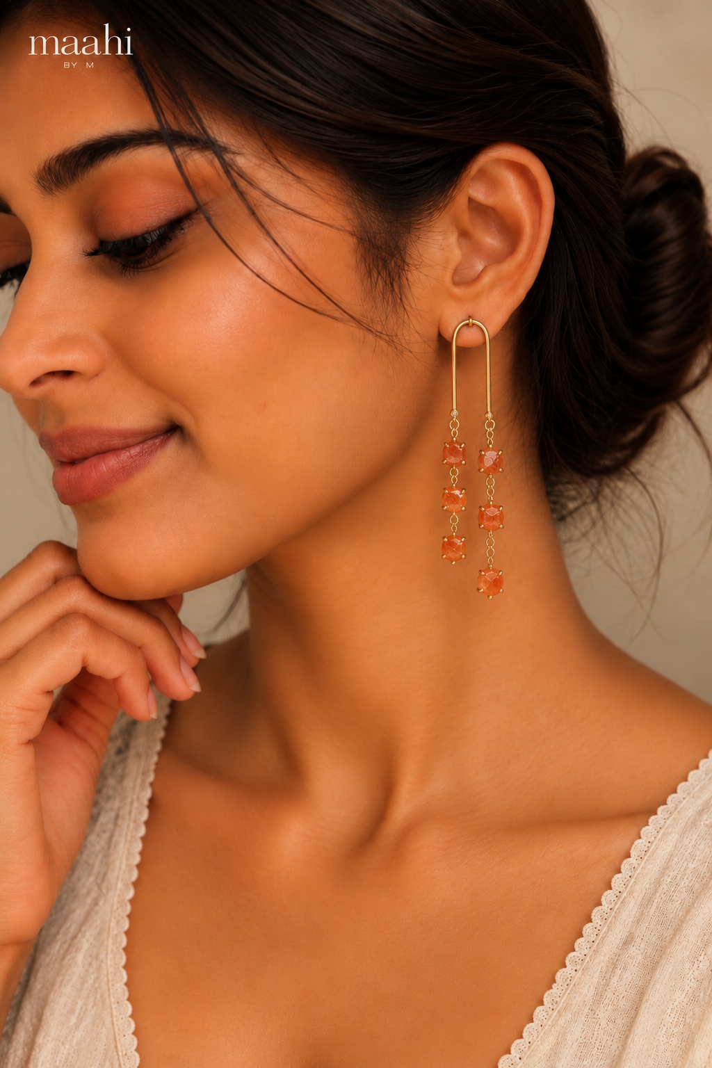 Carnelian Casacde Drops