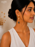 Labrodorite Pearl String Earring