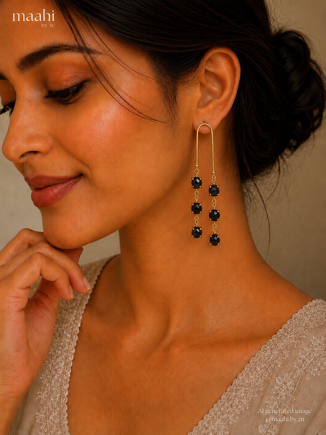 Black Onyx Cascade Drops