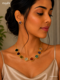 Multicolour Stone Choker Set 2