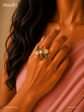 Gemstone Flower Ring