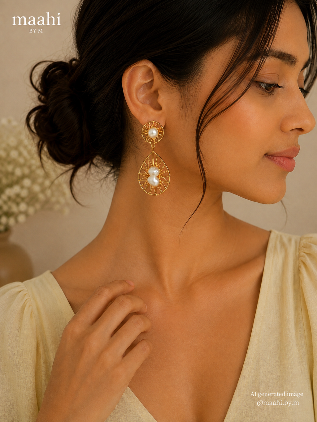 Broque Pearl Earrings
