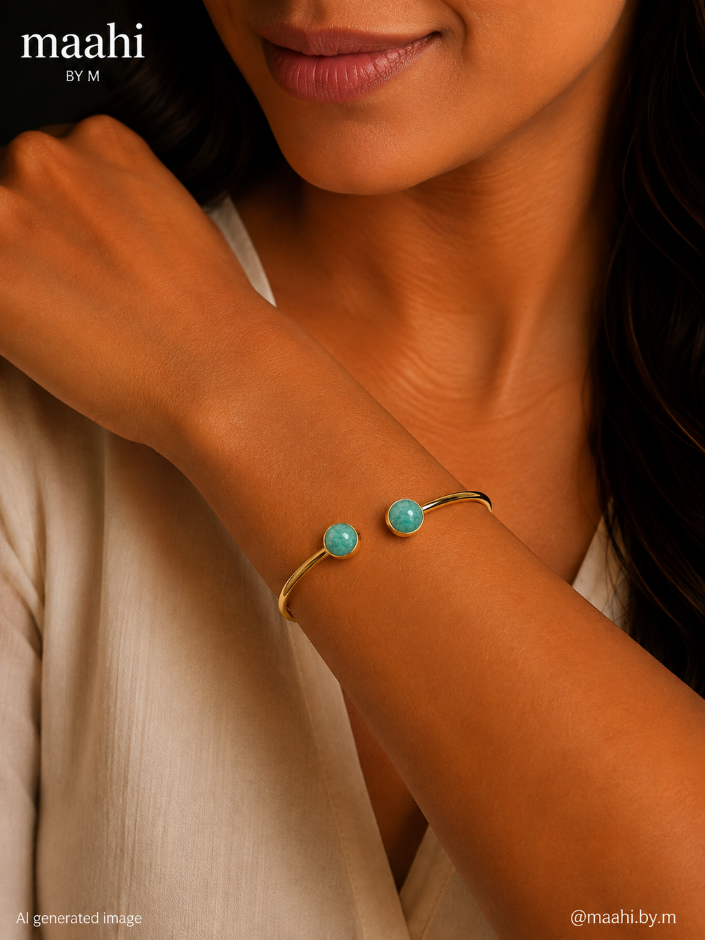 Amazonite Twin Orbit Cuff