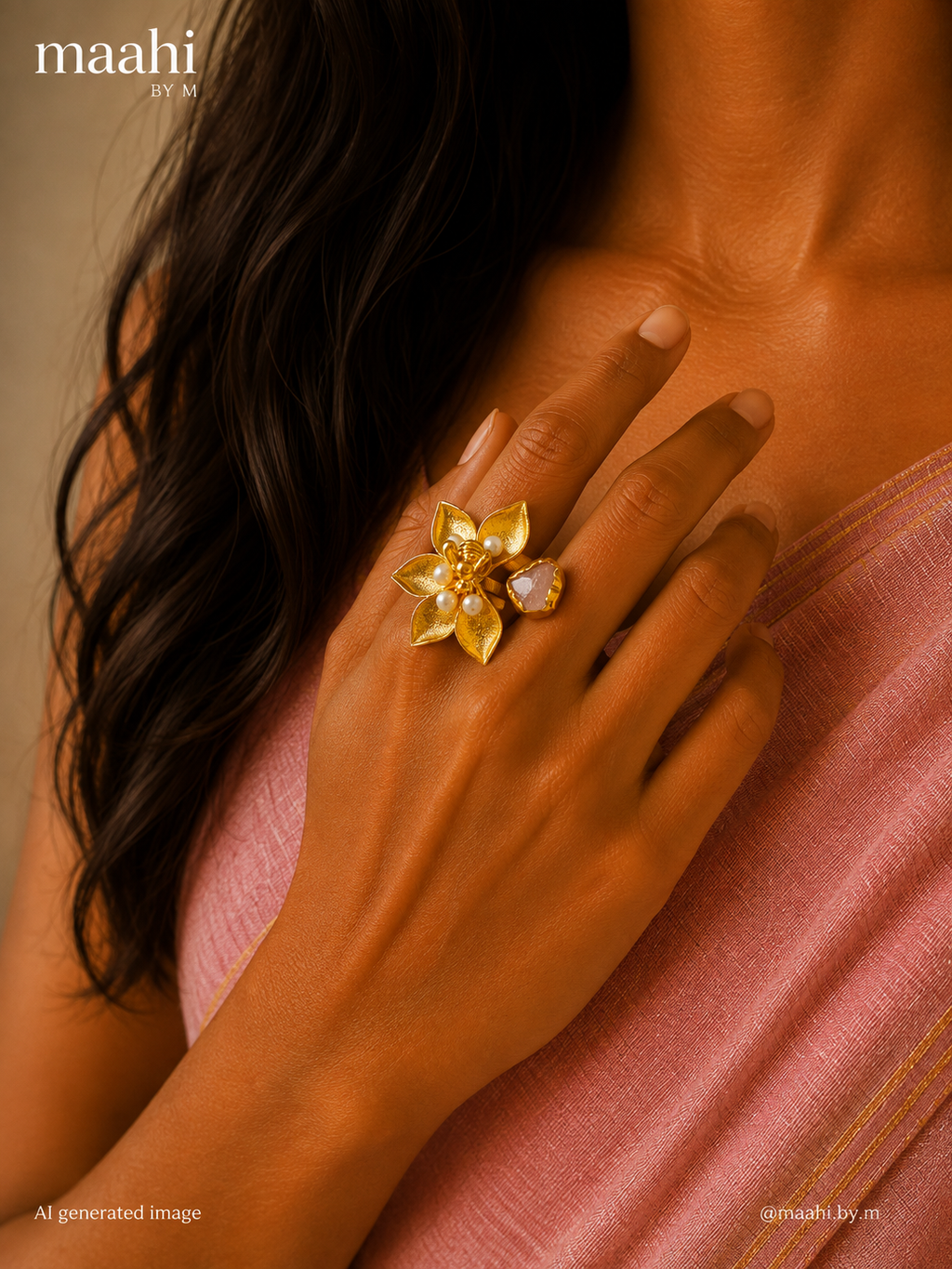 Queen Bee Rose Quartz Ring