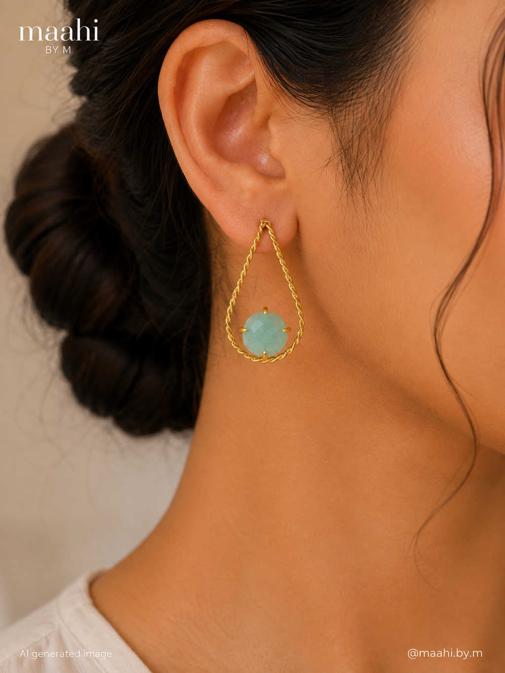 Light blue Amazonite Tear Drop Earrings