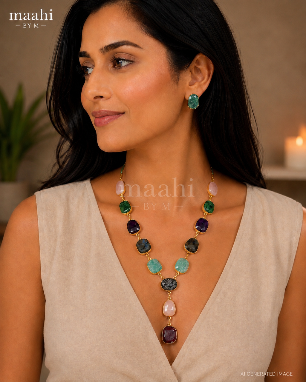 Mutlicolour Aura necklace