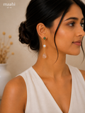 Green Aventurine Rose Quartz String Earring
