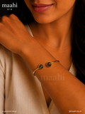 Labrodorite Twin Orbit Cuff