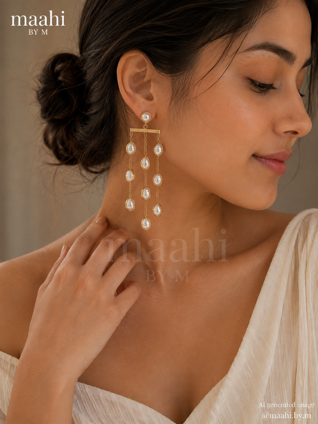 Pearl Waterfall Earring