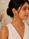 Amazonite Rose Quartz String Earring