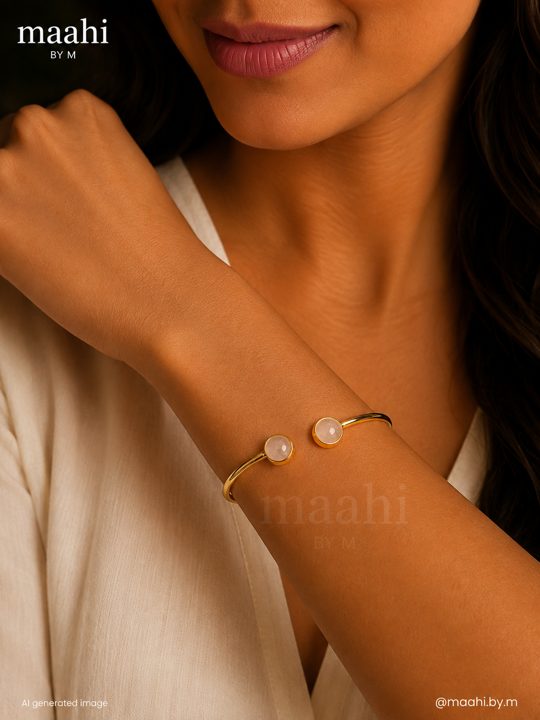 Moonstone Twin Orbit Cuff