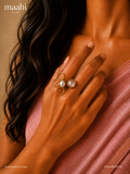 Petal & Pearl Rose Quartz Ring
