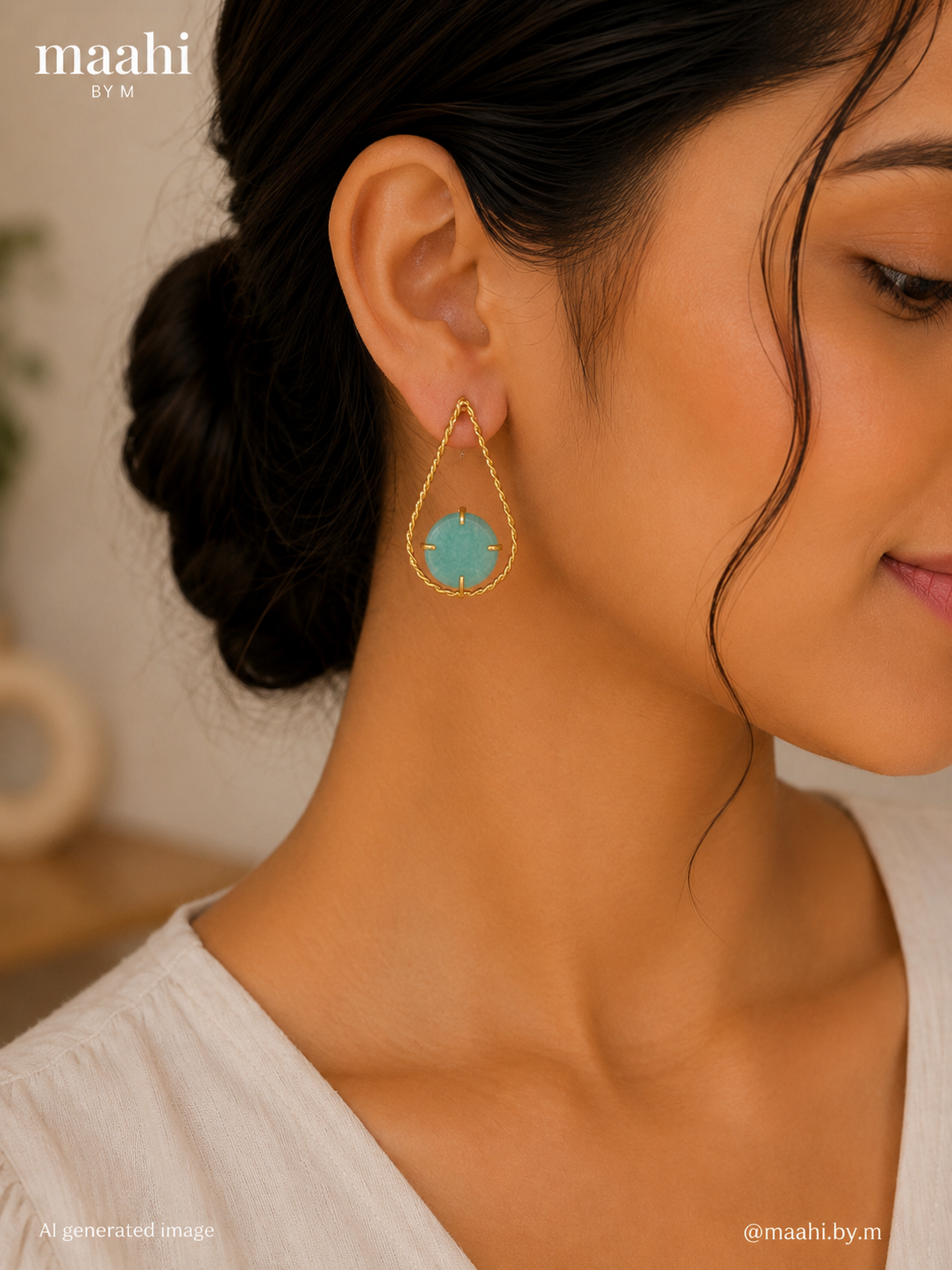 Amazonite Tear Drop Earrings
