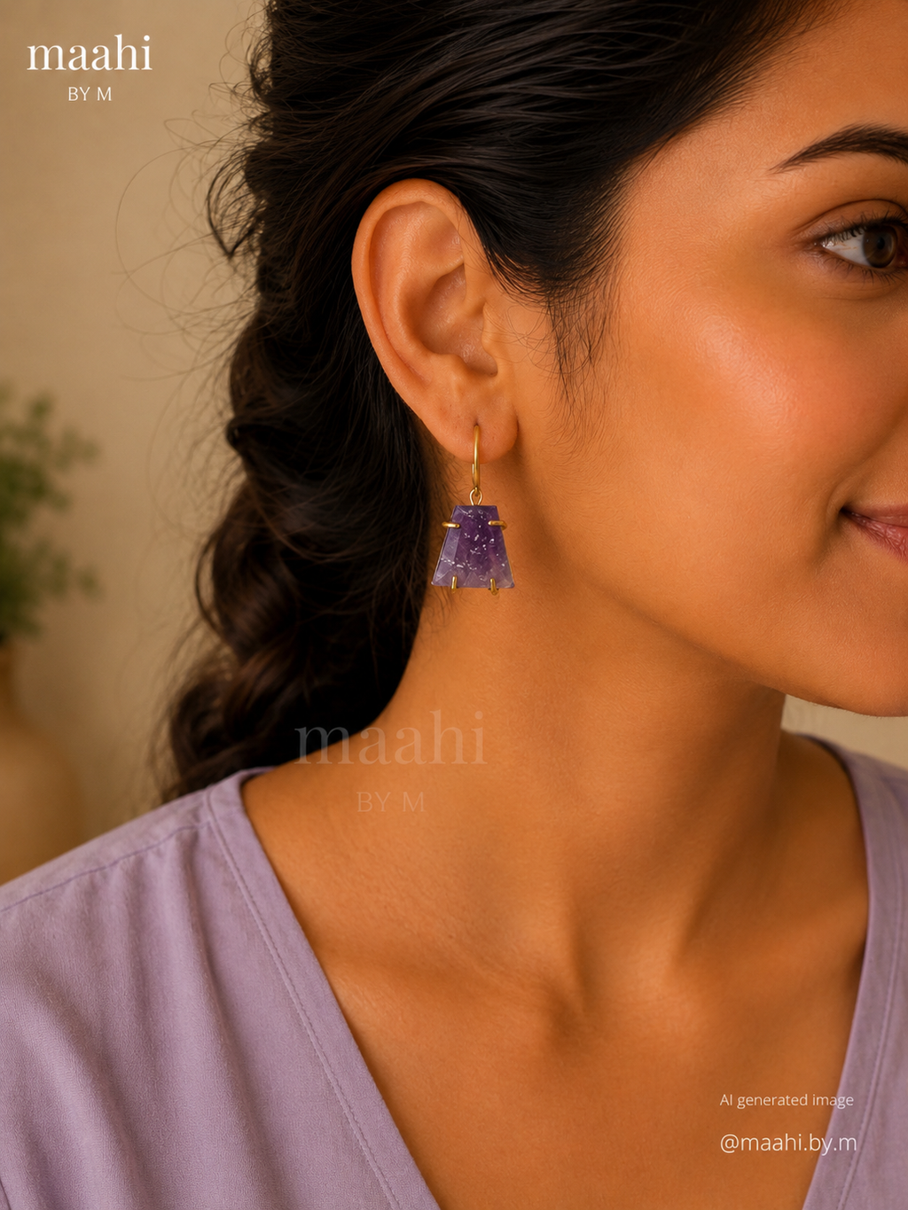 Amethyst Aura Dangler