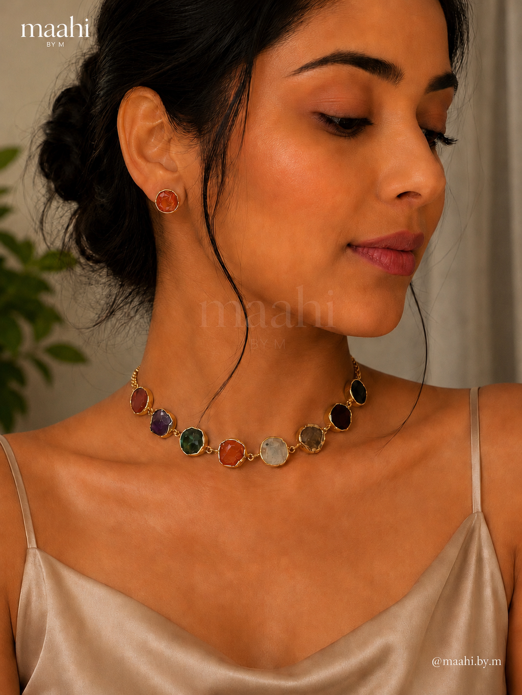 Multicolour Stone Choker 1
