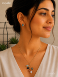 Enchanted vine pendant with Labrodorite Studs