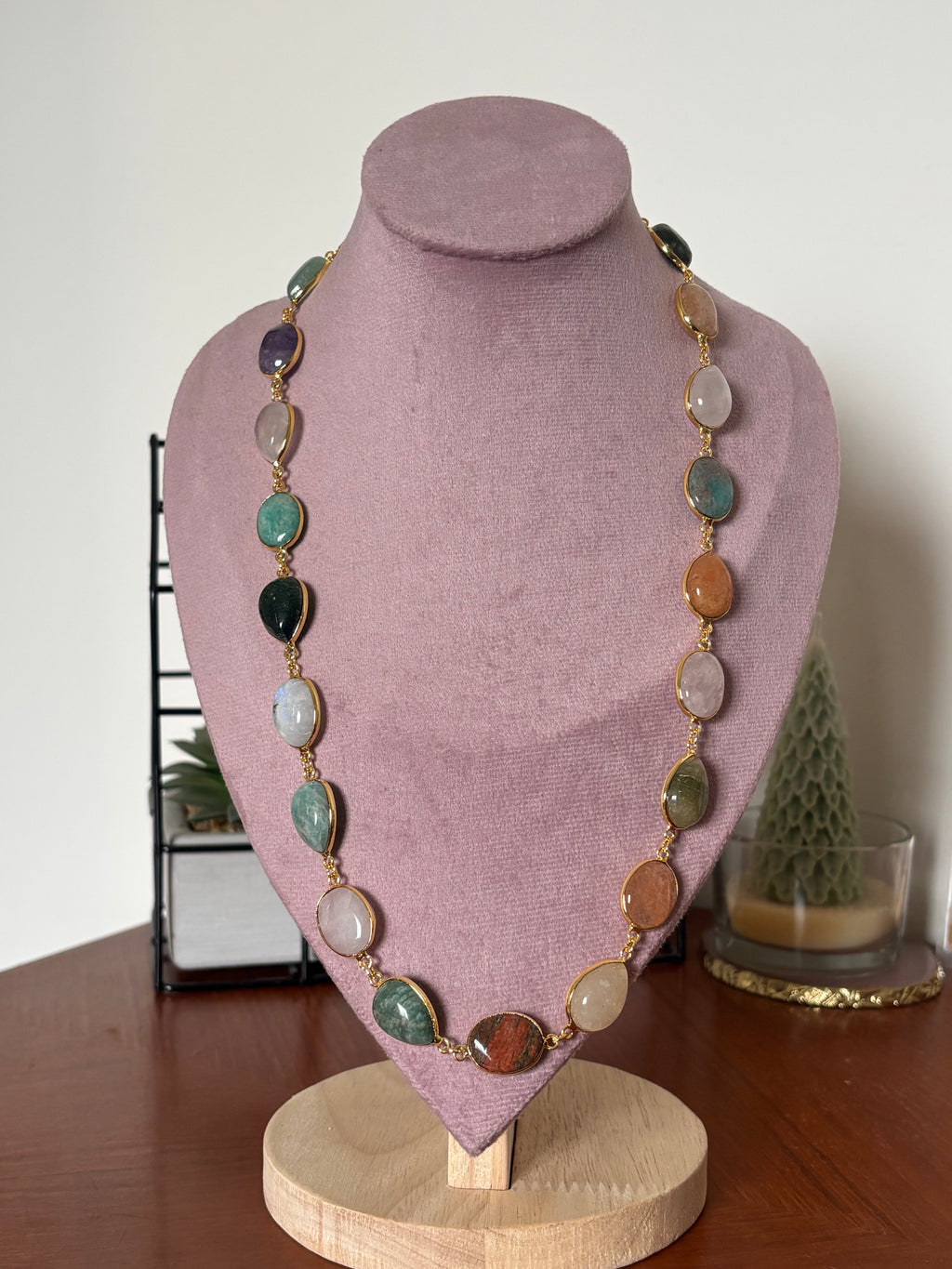 Multicolour Natural Stone Mala