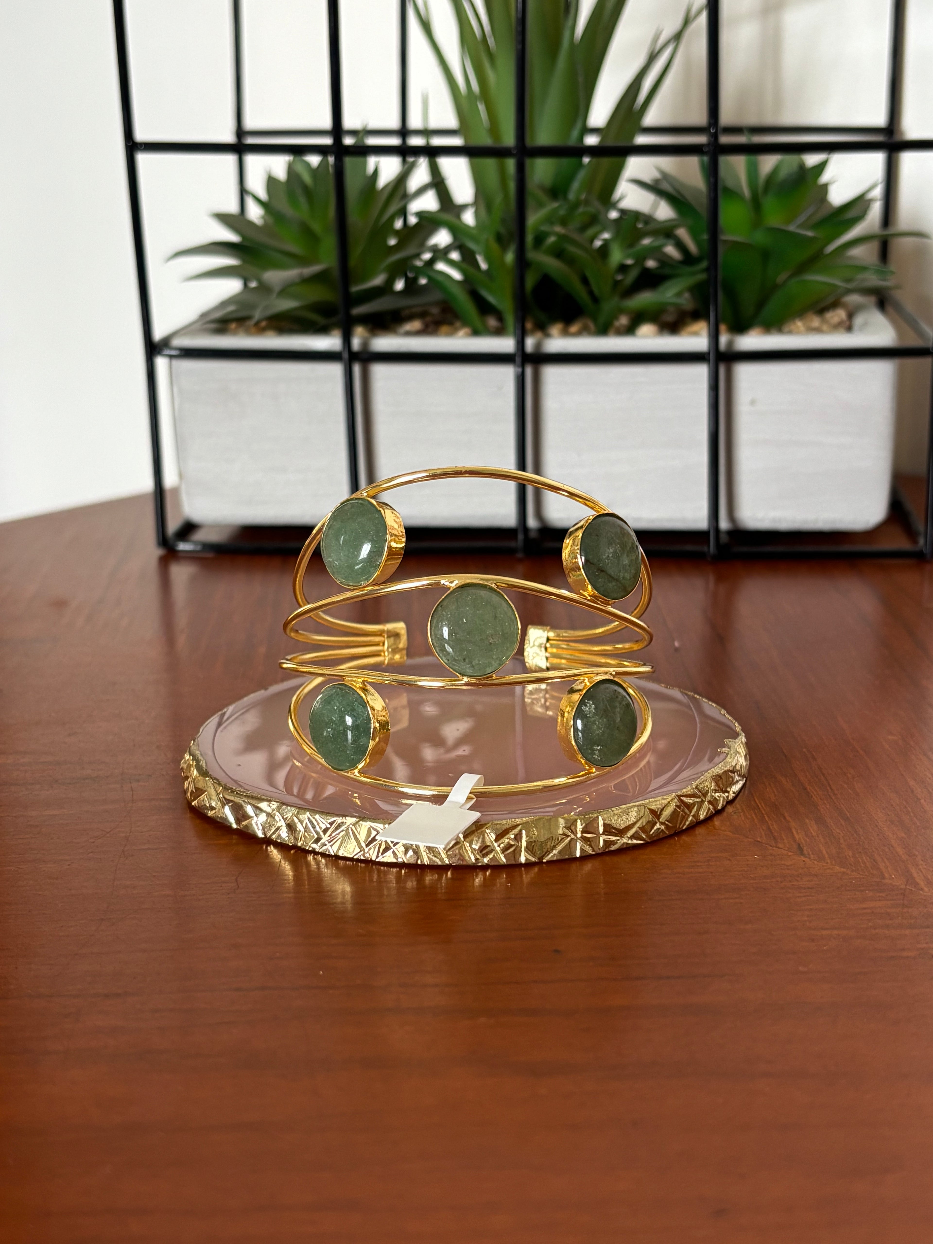 Green Aventurine Polished 3 Layer Bracelet