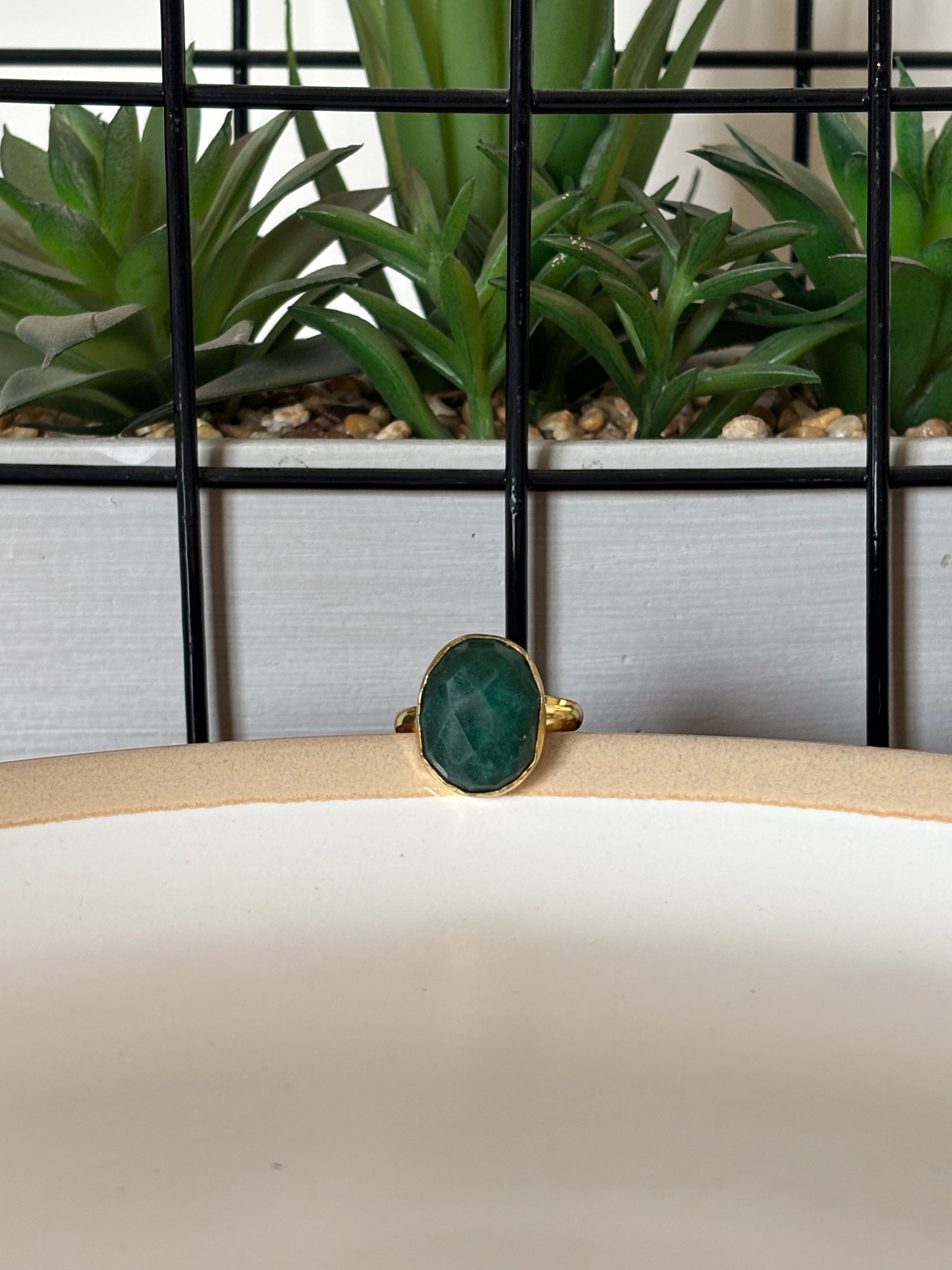 Green Aventurine Ring