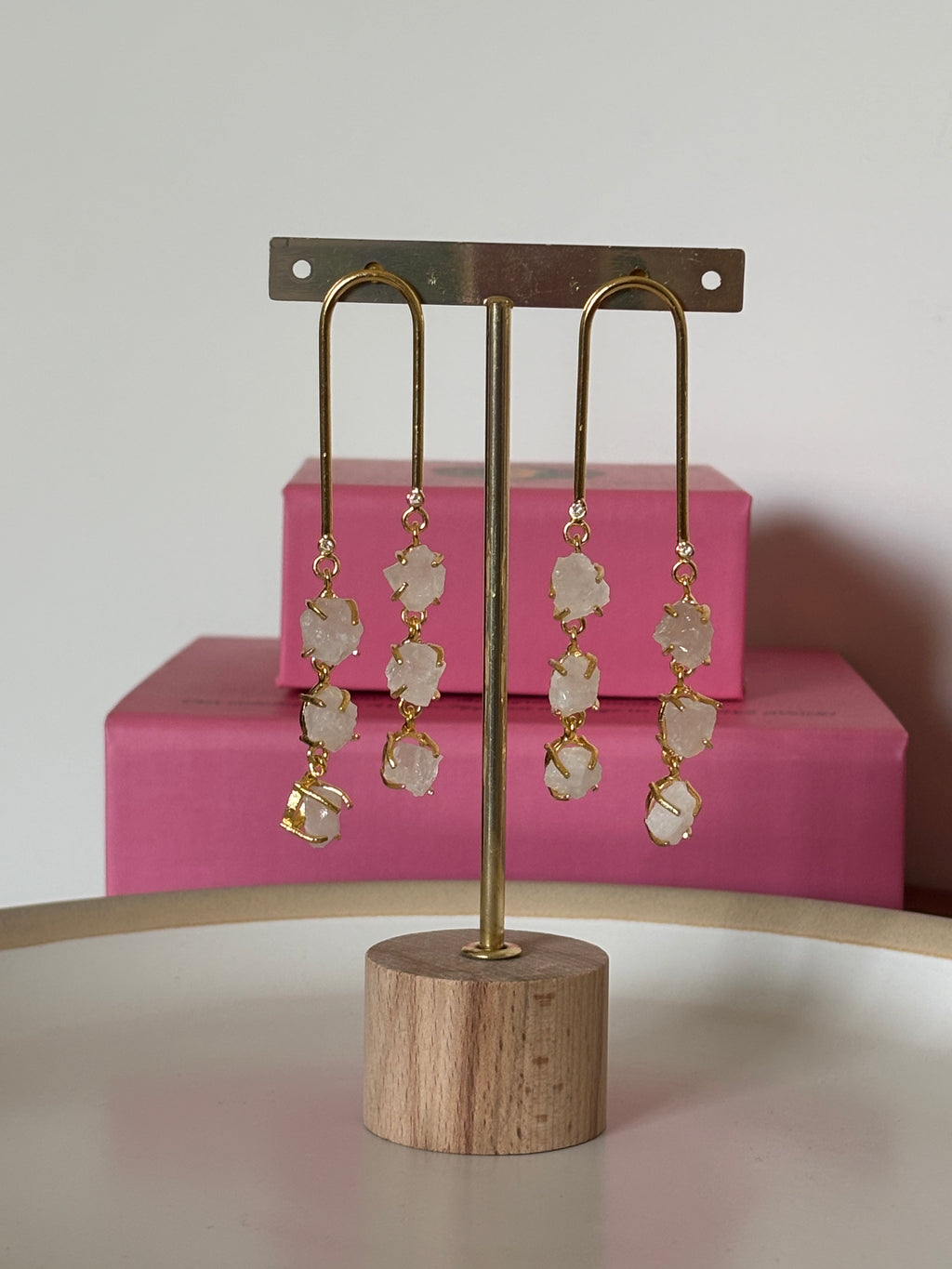 Rose Quartz Cascade Drops