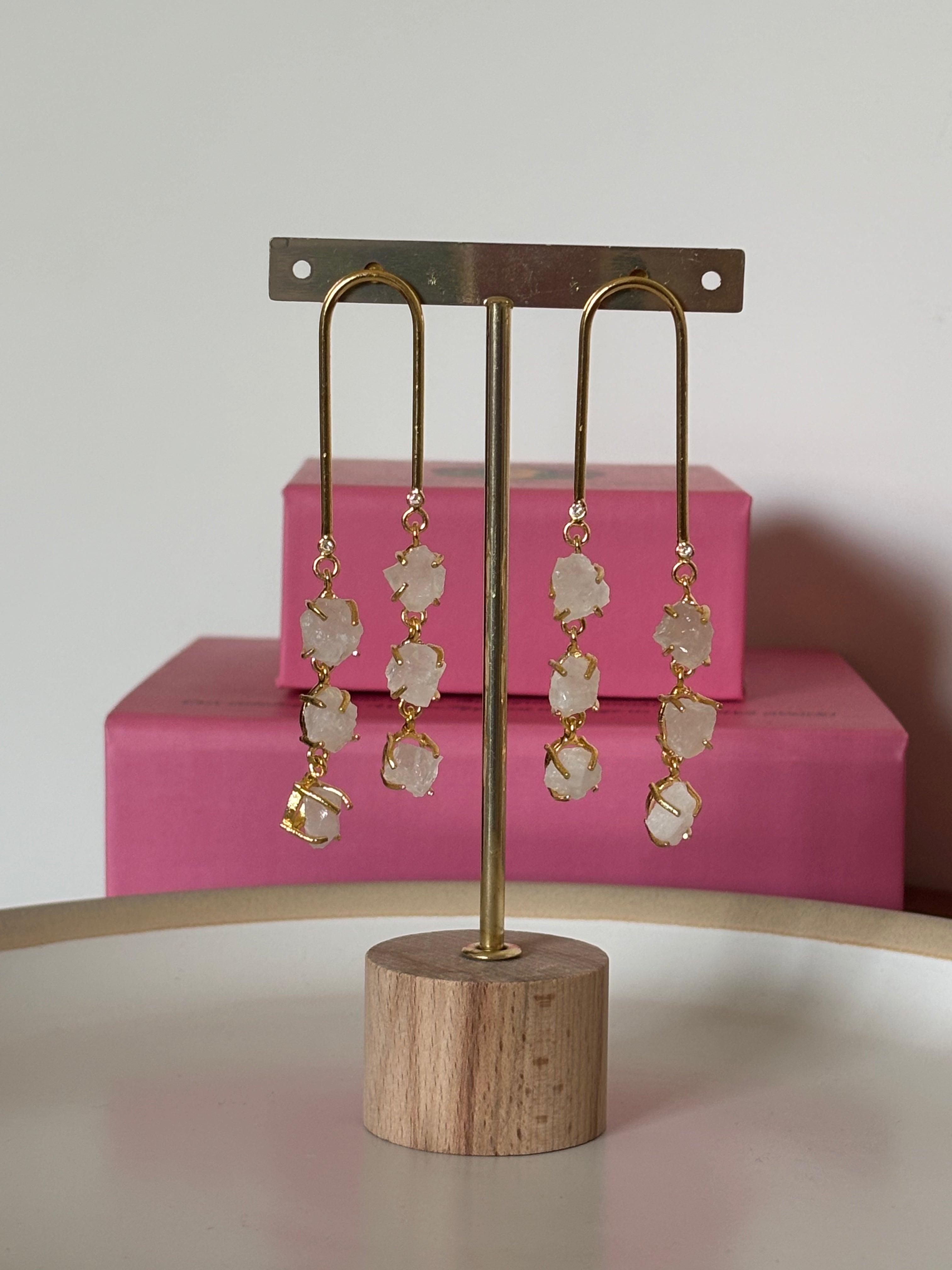 Rose Quartz Cascade Drops