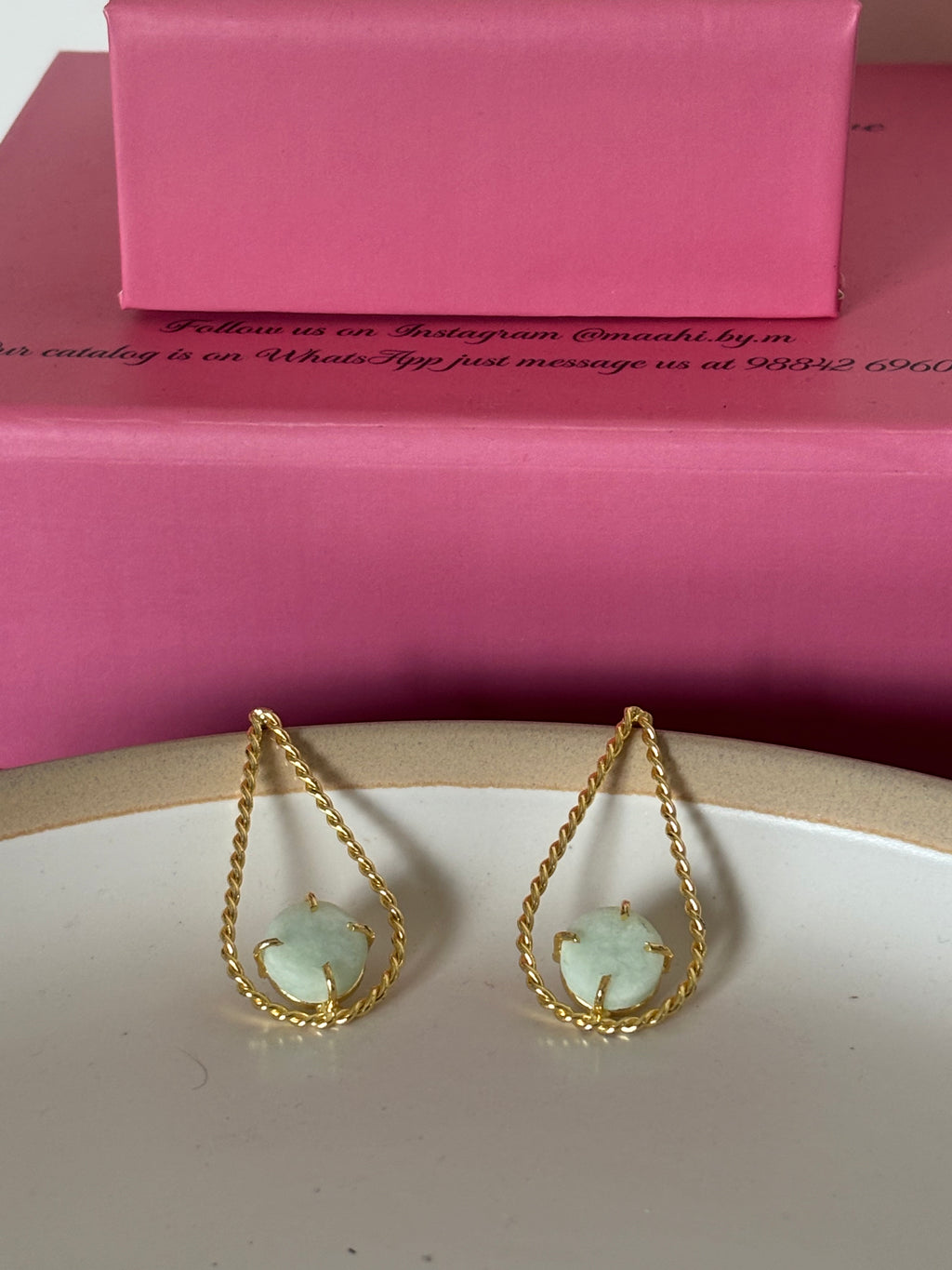 Light blue Amazonite Tear Drop Earrings