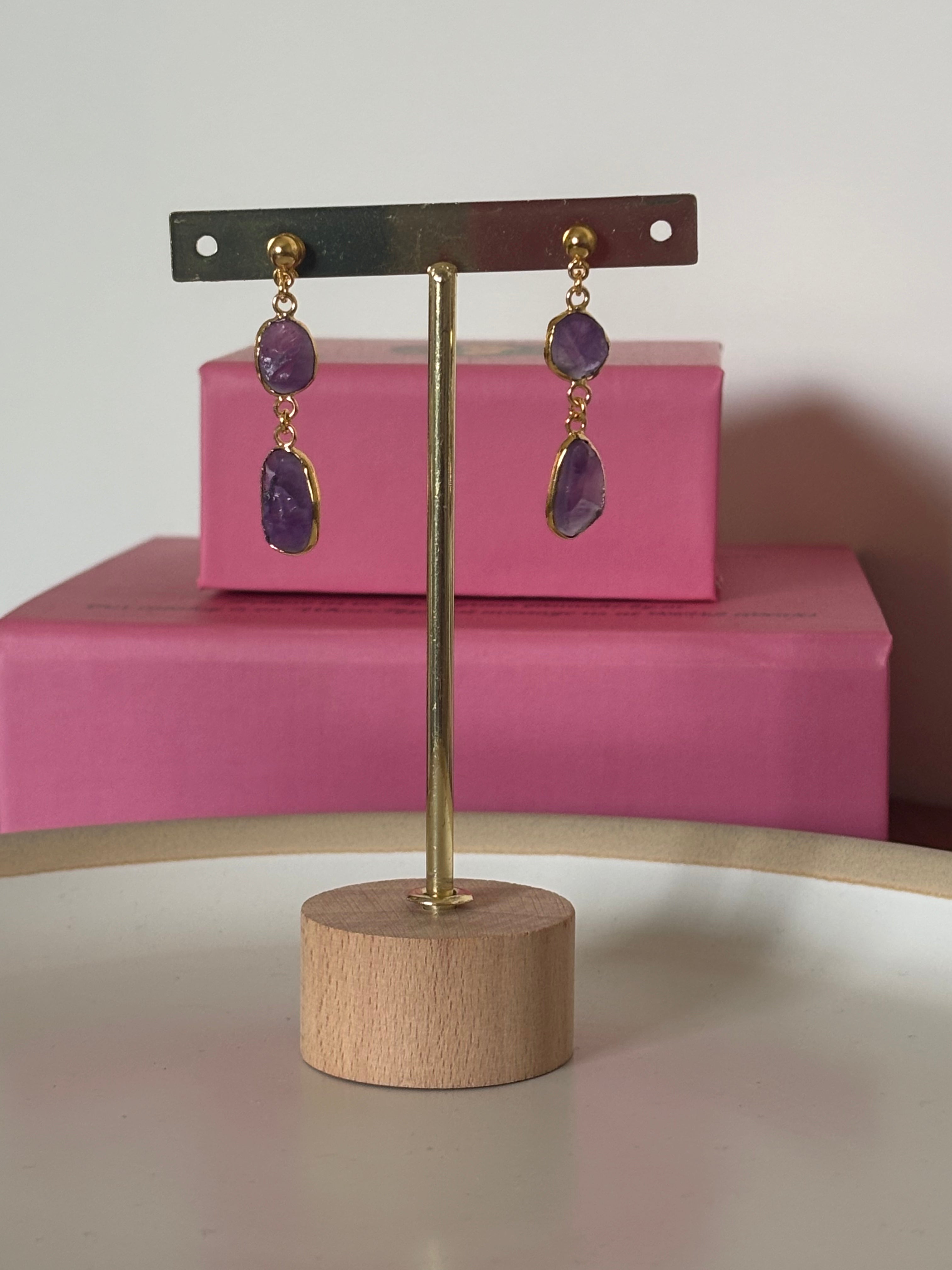Amethyst Drop Earrings