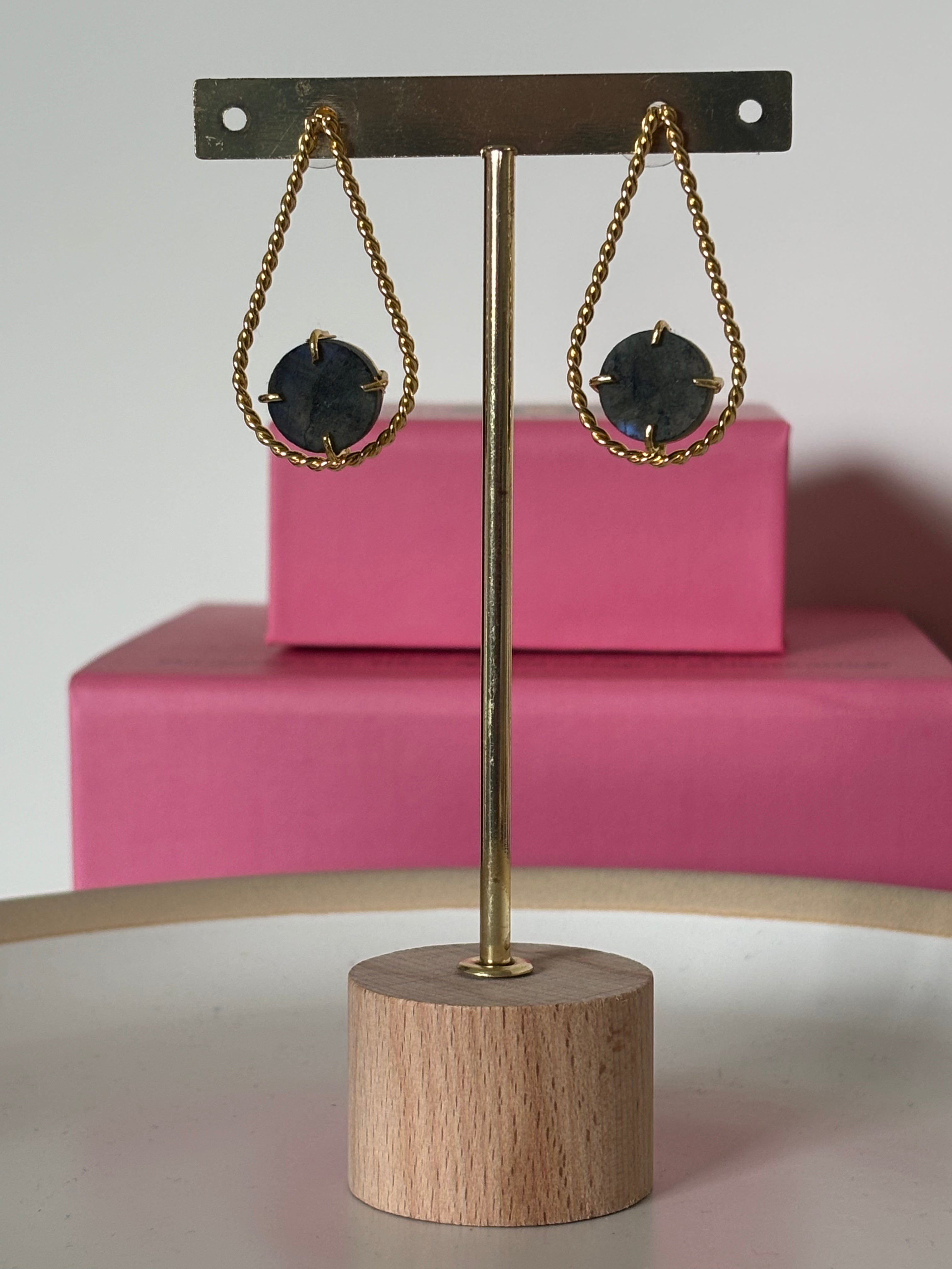 Labrodorite Tear Drop Earrings