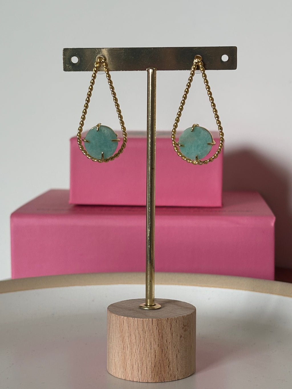 Amazonite Tear Drop Earrings