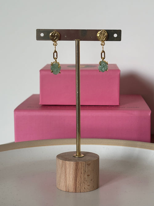 Amazonite Stone Drip Earrings