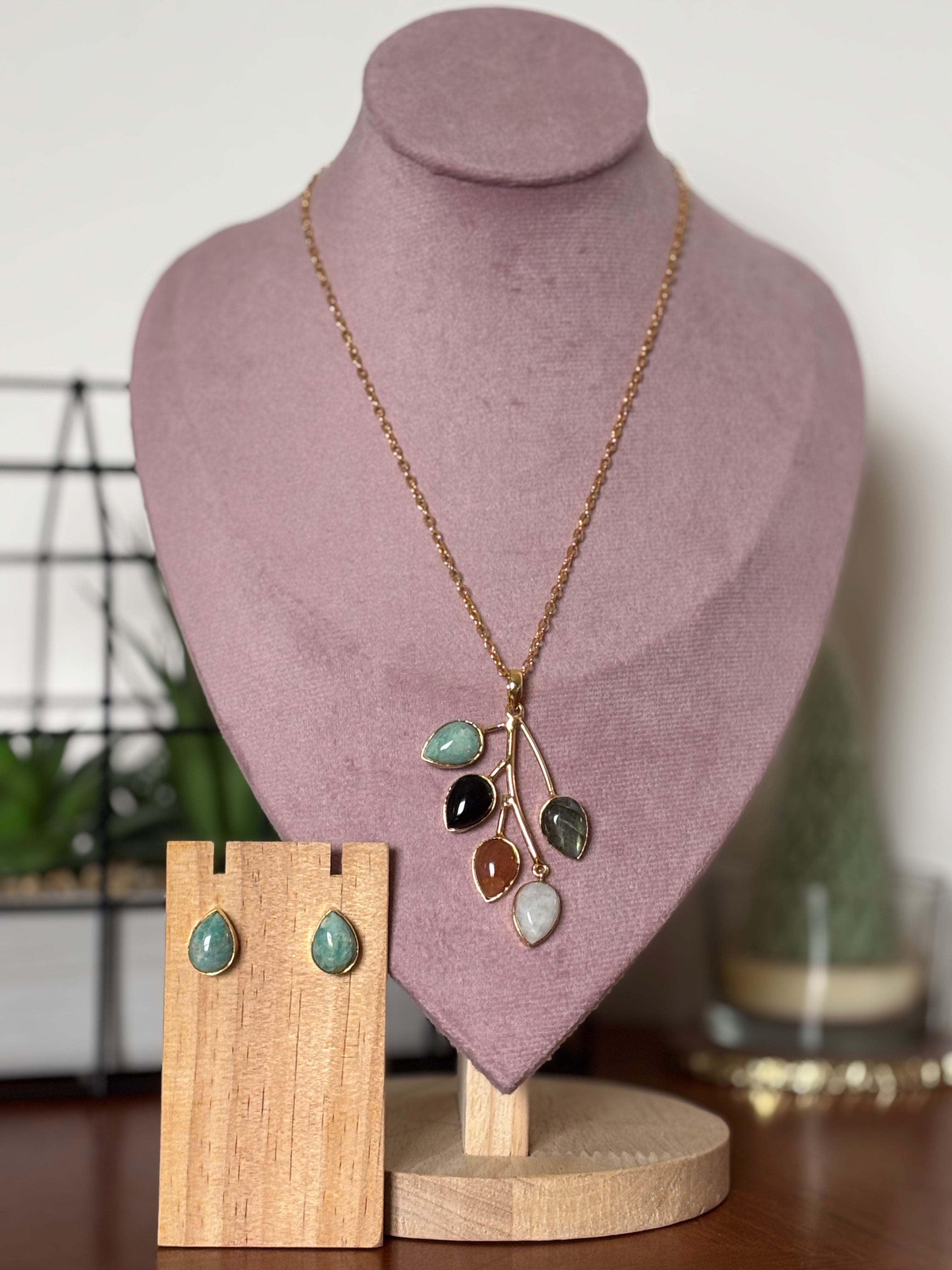 Enchanted Vine Pendant with Amazonite Studs