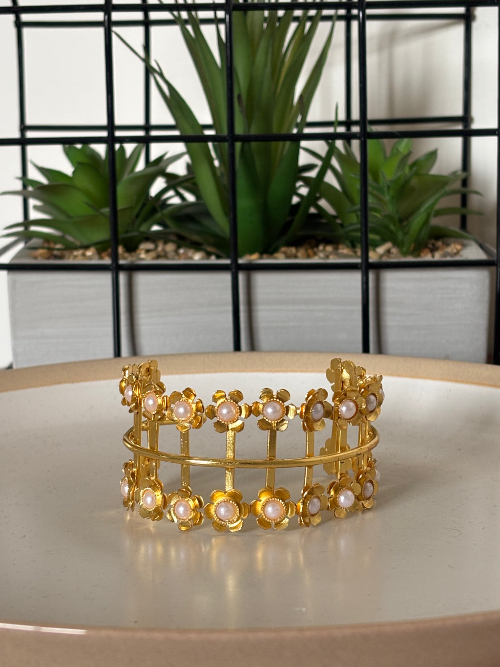 Double Pearl Bangle