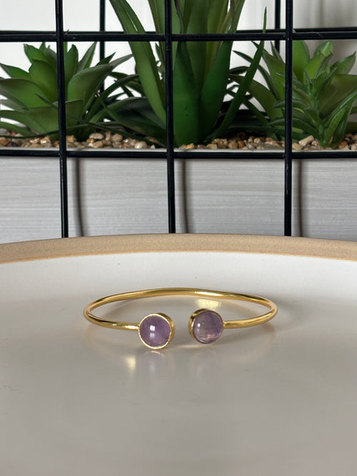 Amethyst Twin Orbit cuff