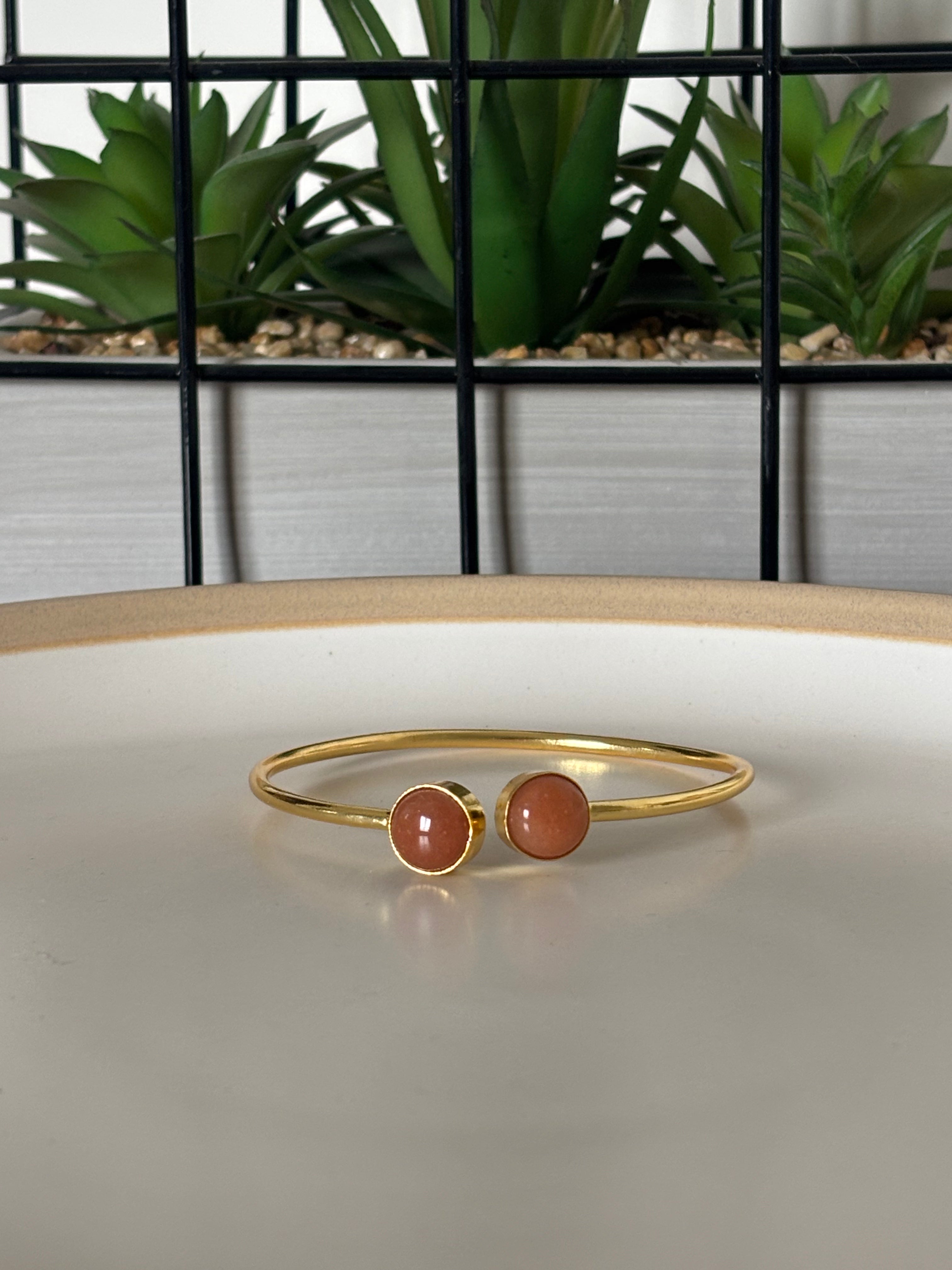 Carnelian Twin Orbit Cuff