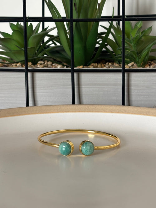Amazonite Twin Orbit Cuff