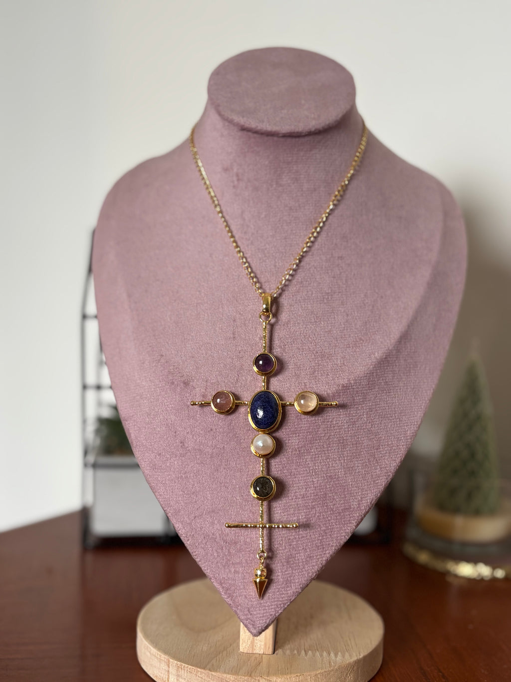 The Lapis Cross Pendant